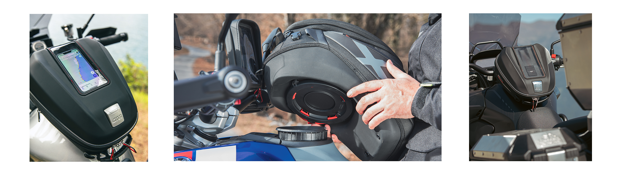  Givi Tank Bag Tank Bags Waterproof Fuel Tank Bag Magnet  Navigation Saddlebag Large Transparent Window Motorcycle Backpack :  Automotive