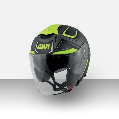 Jet helmets for motorcycles and scooters