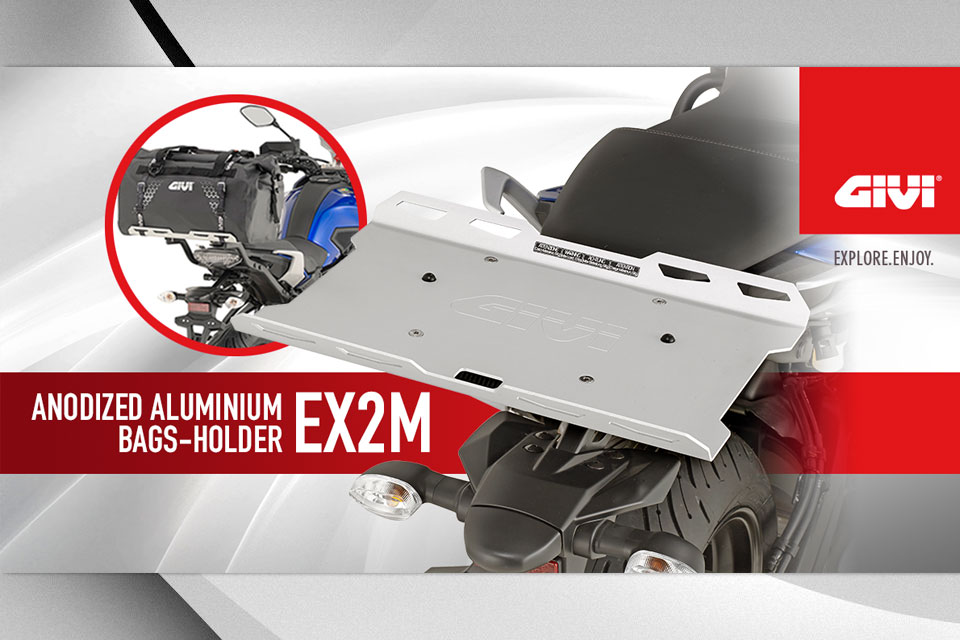 GIVI+PRESENTA+IL+NUOVO+ALUMINUM+BAGS+HOLDER+EX2M